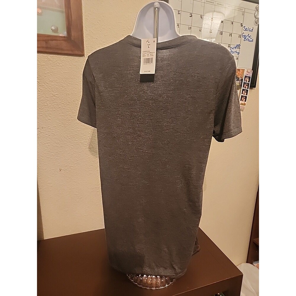 Dog Mom Life! Modern Lux Graphic T-Shirt - Charcoal Gray Size L - Must-Have Tee - Picture 4 of 5